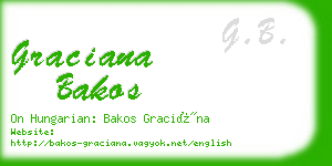 graciana bakos business card